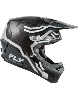 Casque FLY RACING Formula S Carbon Byte - Black Carbon/gris/argent