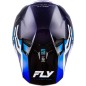 Casque FLY RACING Formula S Carbon Byte - Blue Carbon/blanc