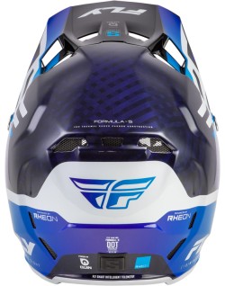 Casque FLY RACING Formula S Carbon Byte - Blue Carbon/blanc
