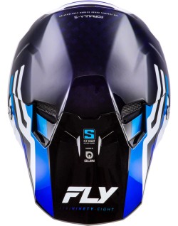 Casque FLY RACING Formula S Carbon Byte - Blue Carbon/blanc