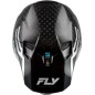 Casque FLY RACING Formula S Carbon Byte - Black Carbon/gris/argent