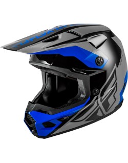 Casque FLY RACING Kinetic Crest - gris/noir/bleu