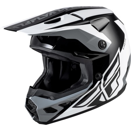 Casque FLY RACING Kinetic Crest - noir/blanc/gris