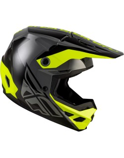 Casque FLY RACING Kinetic Crest - gris/noir/jaune fluo