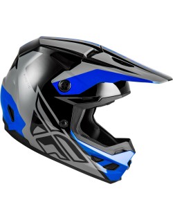 Casque FLY RACING Kinetic Crest - gris/noir/bleu
