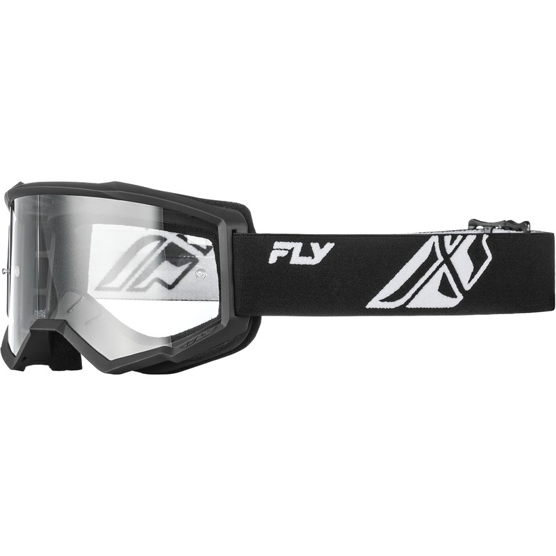 Masque FLY RACING Focus noir/blanc - écran clair Masque FLY RACING Focus noir/blanc - écran clair