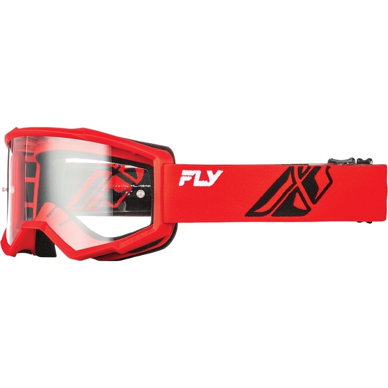 Masque FLY RACING Focus rouge/noir - écran clair Masque FLY RACING Focus rouge/noir - écran clair
