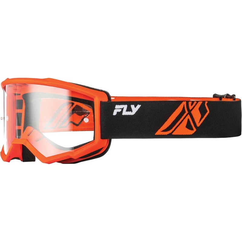 Masque FLY RACING Focus noir/orange - écran clair Masque FLY RACING Focus noir/orange - écran clair