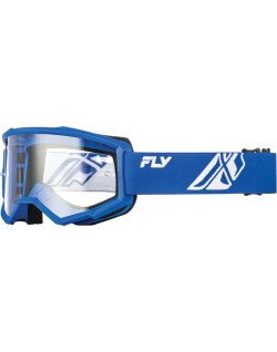 Masque FLY RACING Focus bleu/blanc- écran clair