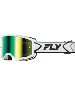 Masque FLY RACING Zone blanc/noir - écran vert