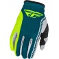 Gants FLY RACING Lite - gris/Lime/Teal