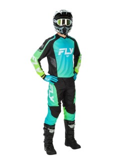 Gants FLY RACING F-16 - Aqua/noir/blanc