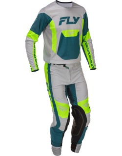 Pantalon FLY RACING Lite - gris/Lime/Teal