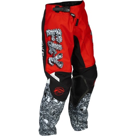 Pantalon enfant FLY RACING Kinetic Mutant - rouge/blanc/noir