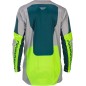 Maillot FLY RACING Lite - gris/Lime/Teal