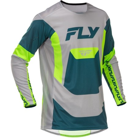 Maillot FLY RACING Lite - gris/Lime/Teal