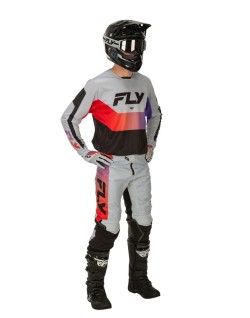 Maillot FLY RACING Kinetic - gris/rouge/violet/noir