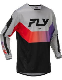 Maillot FLY RACING Kinetic - gris/rouge/violet/noir