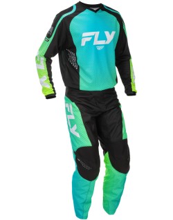 Maillot FLY RACING F-16 - Aqua/noir/blanc