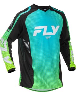 Maillot FLY RACING F-16 - Aqua/noir/blanc