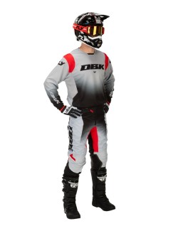 Maillot FLY RACING Kinetic DBK Special Edition - gris/noir/rouge