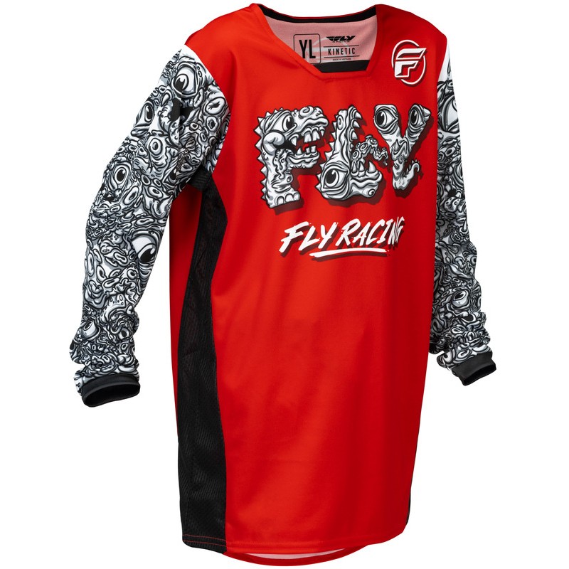 Maillot enfant FLY RACING Kinetic Mutant - rouge/noir/blanc Maillot enfant FLY RACING Kinetic Mutant - rouge/noir/blanc