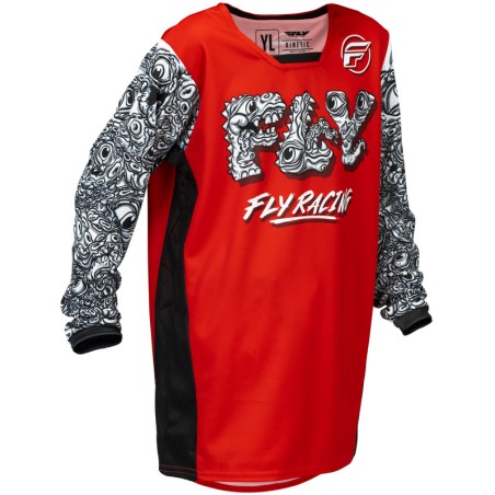 Maillot enfant FLY RACING Kinetic Mutant - rouge/noir/blanc