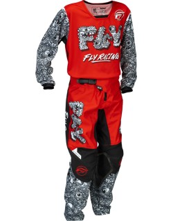 Maillot enfant FLY RACING Kinetic Mutant - rouge/noir/blanc