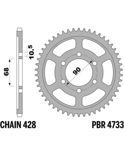 Couronne PBR acier C45 standard 4733 - 428