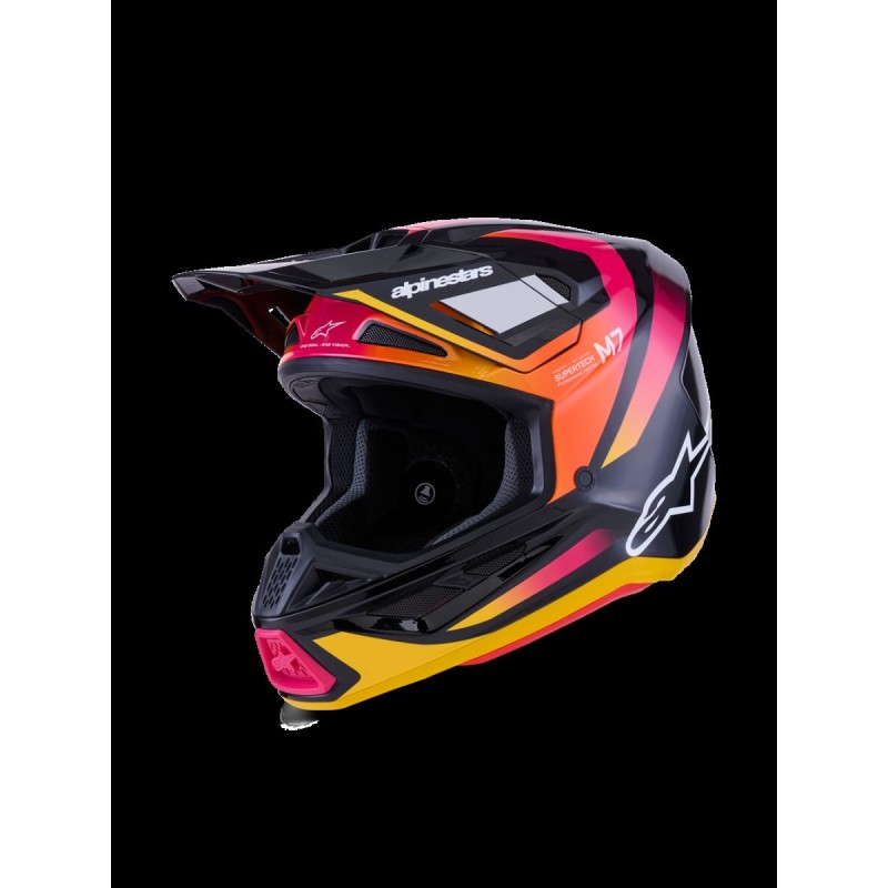 HELMET SM7 RISE BLK/YL/PINK 2X