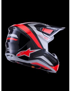 HELMET SM7 RISE BLK/RD/SILV M