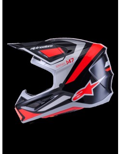 HELMET SM7 RISE BLK/RD/SILV M