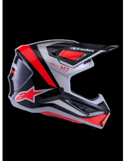 HELMET SM7 RISE BLK/RD/SILV 2X