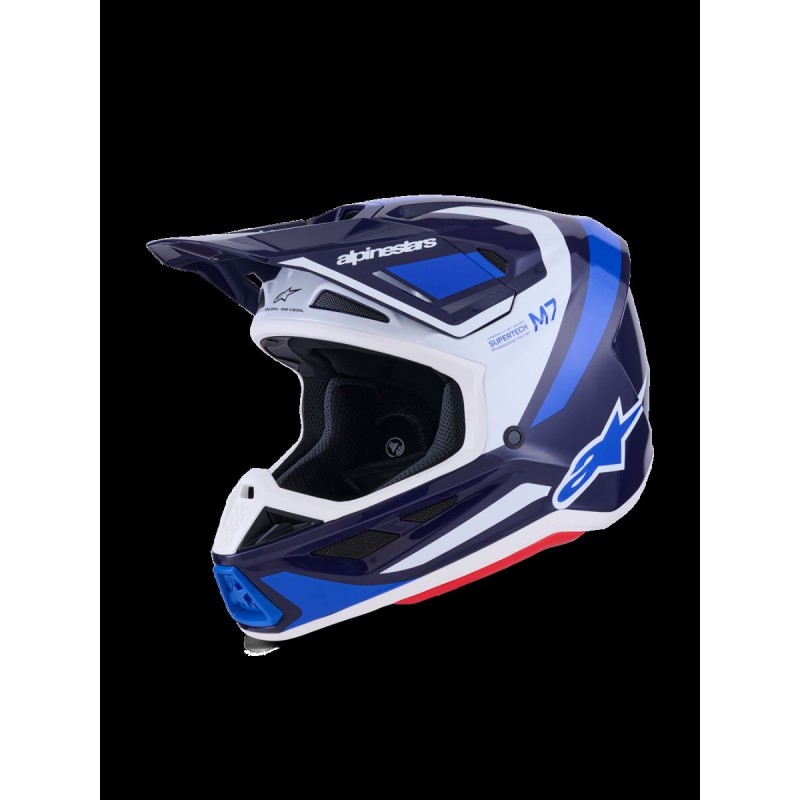 HELMET SM7 RISE BLUE/WHITE L