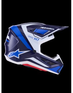 HELMET SM7 RISE BLUE/WHITE L