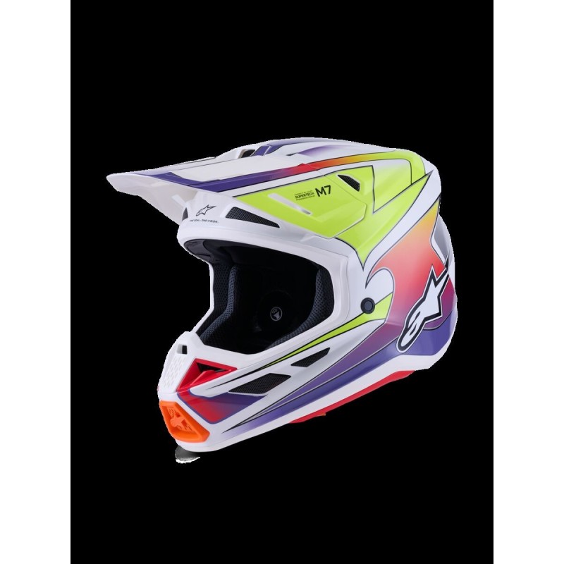 HELMET SM7 FUSE WHT/YL/PU XS