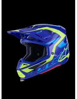 HELMET SM7 DEED BLUE/YEL M