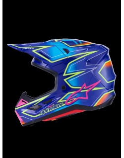 HELMET SM7 CAST BLU/YL/PINK L