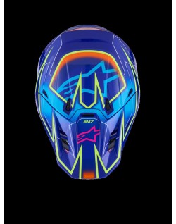 HELMET SM7 CAST BLU/YL/PINK L