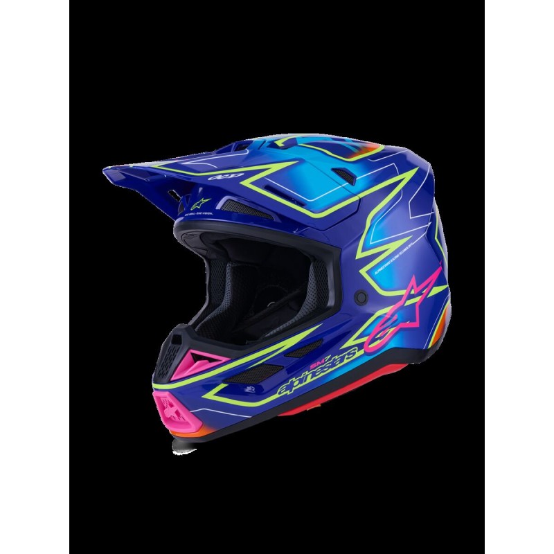 HELMET SM7 CAST BLU/YL/PINK 2X