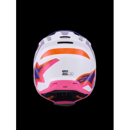 HELMET SM3 HEAT WHT/PU/PINK XL
