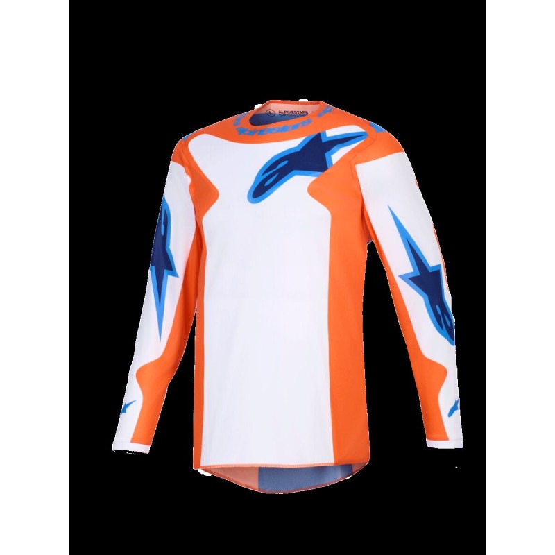 JERSEY FLUID GRID ORAN/BLUE S