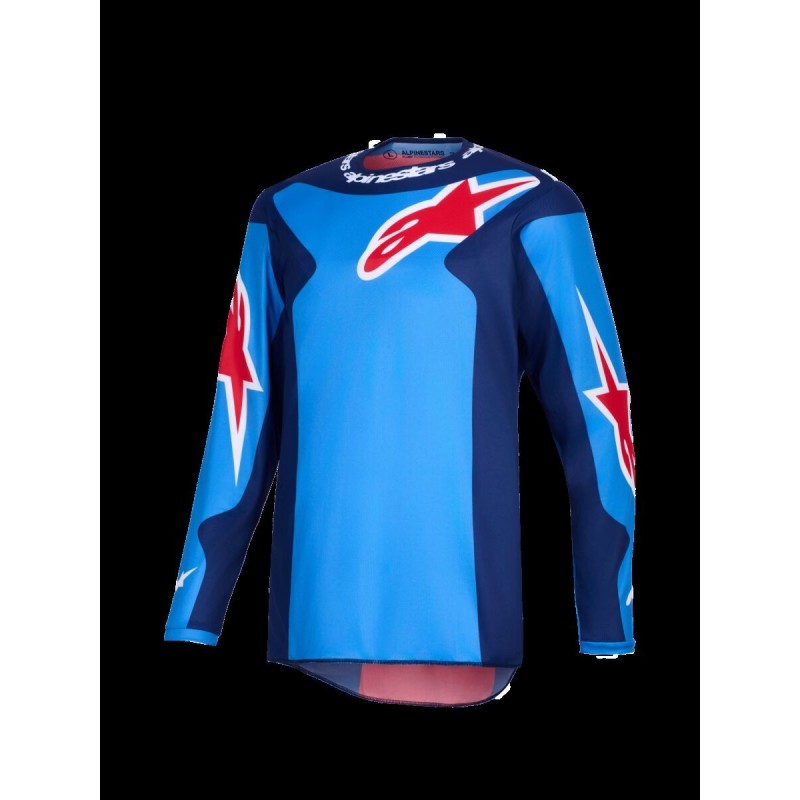 JERSEY FLUID GRID BLUE/RED 2X