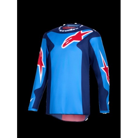 JERSEY FLUID GRID BLUE/RED 2X