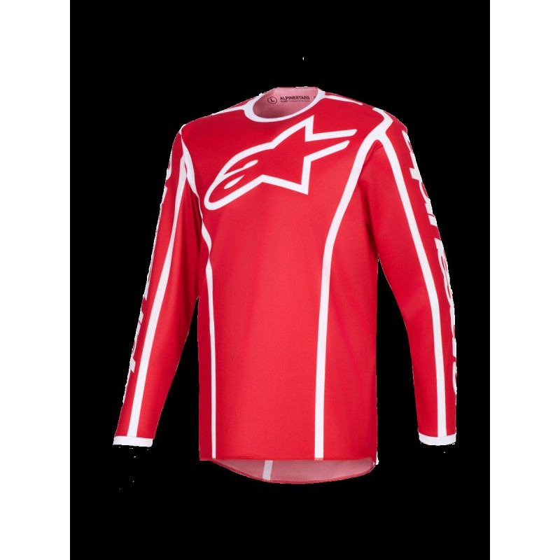 JERSEY FLUID APEX RED/WHITE XL