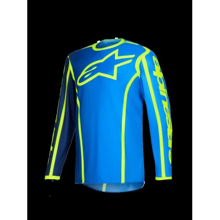 JERSEY FLUID APEX BLUE/YEL XL