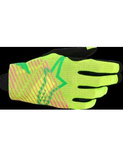 GLOVES RADAR PRO GRN/YELL/PNK 