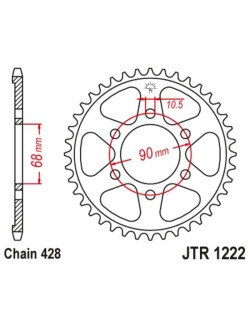 Kit chaîne JT/JT 428HDR 15/48 standard - couronne standard