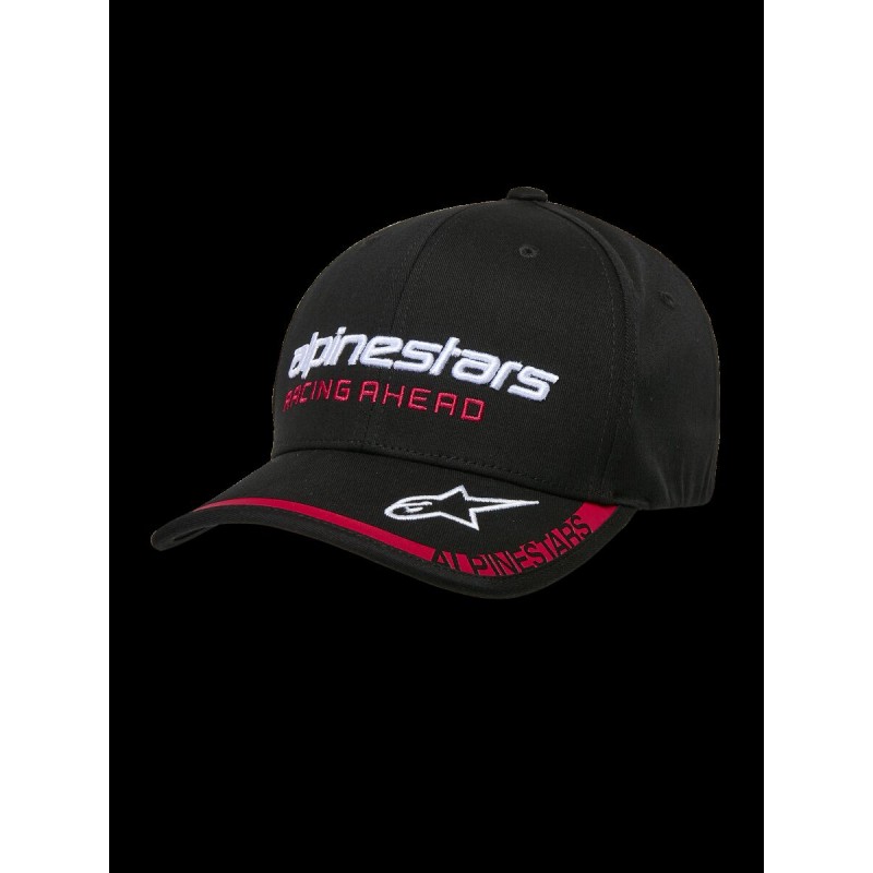 HAT CRV BILL INDENT BLACK/RED 