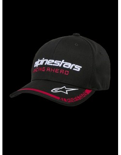 HAT CRV BILL INDENT BLACK/RED 